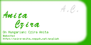 anita czira business card